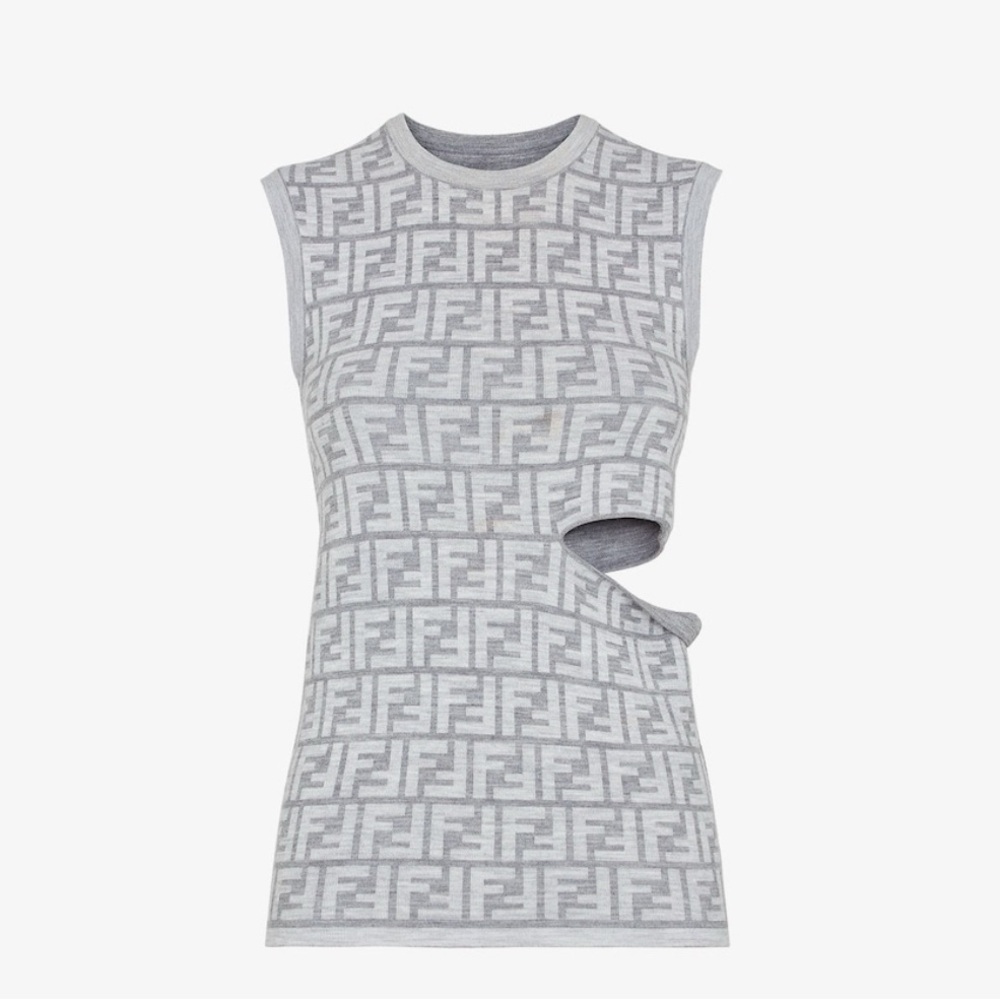 Fendi Women’s reversible FF sleeveless wool top